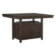 thumbnail image 1 of Pemberly Row Counter Height Dining Table with Wine Rack - Distressed Dark Cherry, 1 of 8