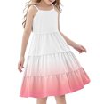 thumbnail image 2 of LOVZFMLL Robe d'Été Bohème à Bretelles pour Fillette, Décontractée, Sans Manches, à Étages, Style Camisole, pour 4-14 Ans, 2 of 7