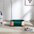thumbnail image 1 of KOSSMAI Nature Solid Wood Velvet Padding Rocky Natural Wood 27 Inch Long Small Pet Bed Sofa, 1 of 5