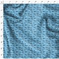 thumbnail image 4 of Soimoi Blue Rayon Fabric Coffee Time Text Print Sewing Fabric Yard 42 Inch Wide, 4 of 5