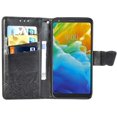 thumbnail image 3 of Case Premium PU Leather Flip Wallet Case Butterfly Embossed Full Body Protection Flip Stand Card Holder Magnetic Cover for Samsung A21S(Black), 3 of 6