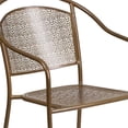 thumbnail image 3 of Bowery Hill Chaise Latérale de Salle à Manger de Patio Empilable en Acier à Dossier Rond, Or, 3 of 12