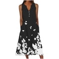 thumbnail image 2 of FcBaudy Camisole Sans Manches Col en V, Robes d'Été pour Femmes, Robes d'Été Décontractées Design Dégradé Sans Manches Col en V Longue Robe Femme, 2 of 5