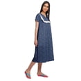 thumbnail image 4 of Moomaya Chemise de Nuit d'Allaitement à Col en V pour Femmes, Imprimée, à Manches Courtes, 4 of 5