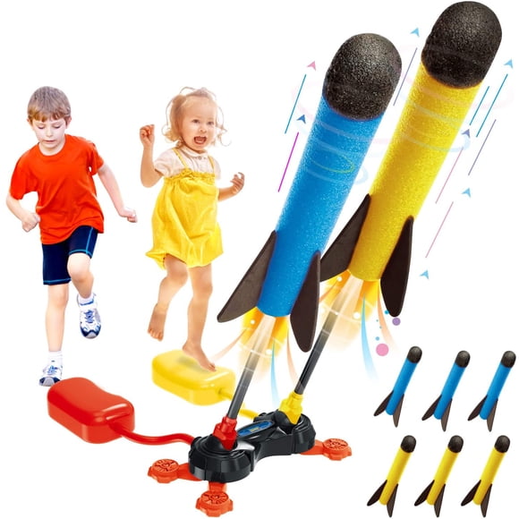 Jouet Lanceur de Fusée Duel pour Enfants - Tire jusqu'à 100 Pieds Fusée à Air pour l'Extérieur