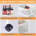 thumbnail image 4 of 5 Tier Rolling Storage Cart, Metal Mesh Rolling Cart Organizer with Top Lid, 4 of 5