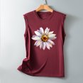 thumbnail image 5 of EGNMCR Camisoles pour Femmes T-Shirt d'Été Décontracté à Imprimé à Col Rond Ample Sans Manches pour Femme, 5 of 5