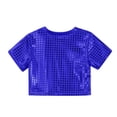 thumbnail image 5 of TIEVOSA Robe de Carnaval Décontractée à Paillettes pour Filles et Garçons Manches Courtes pour 12-14 Ans (Bleu), 5 of 5
