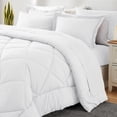 thumbnail image 3 of Sleepdown 7-Piece Queen Bed in a Bag, White Bedding Set with Comforter Sets Queen, 3 of 7