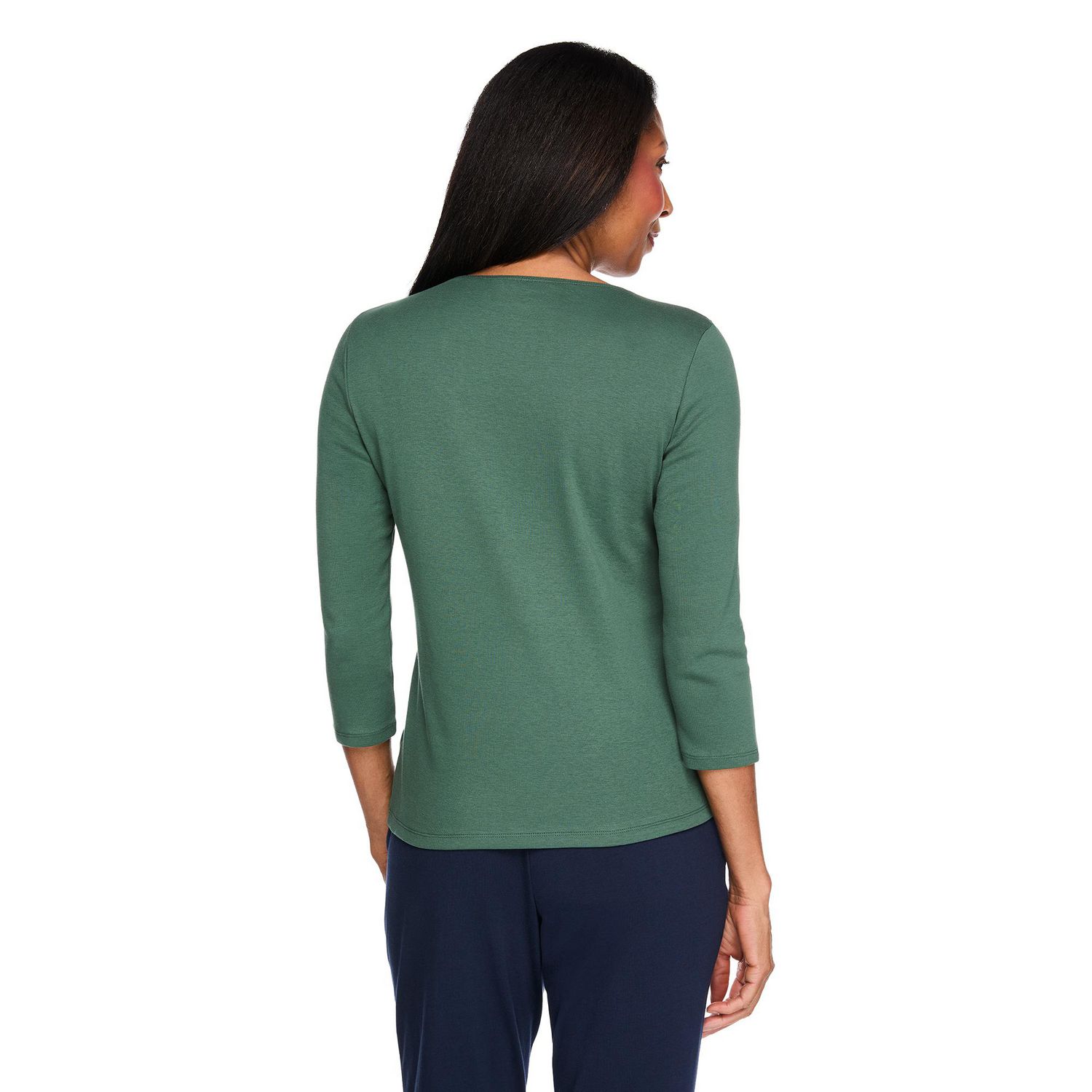 T-shirt à encolure dégagée Karen Scott pour femmes
