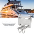 thumbnail image 4 of Stainless Steel Horizontal Stanchion Rail Mount Anchor Bracket, High Hardness Stanchion Rail Horizontal Mount Anchor Bracket Holder for Boats Yachts Ship, 35lbs Load Capacity, 4 of 7