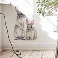 thumbnail image 1 of LAICAIW Cute Lovely Two Bunnies Rabbits Wall Decals, Cartoon Rabbit Bunny Animal Vinyl Wall Sticker, Removable Wall Art Decal Decor for Teens Boys Girls Room Baby Bedroom Playroom Classroom(15.7Hx11, 1 of 6