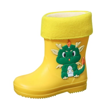 2025 Winter Children Snow Shoes Boots for Boys and Thick Soles Non Slip and Waterproof Upper Mid Calf Boots Side Zipper Solid Color Snow Boot Print Warm and Comfortable