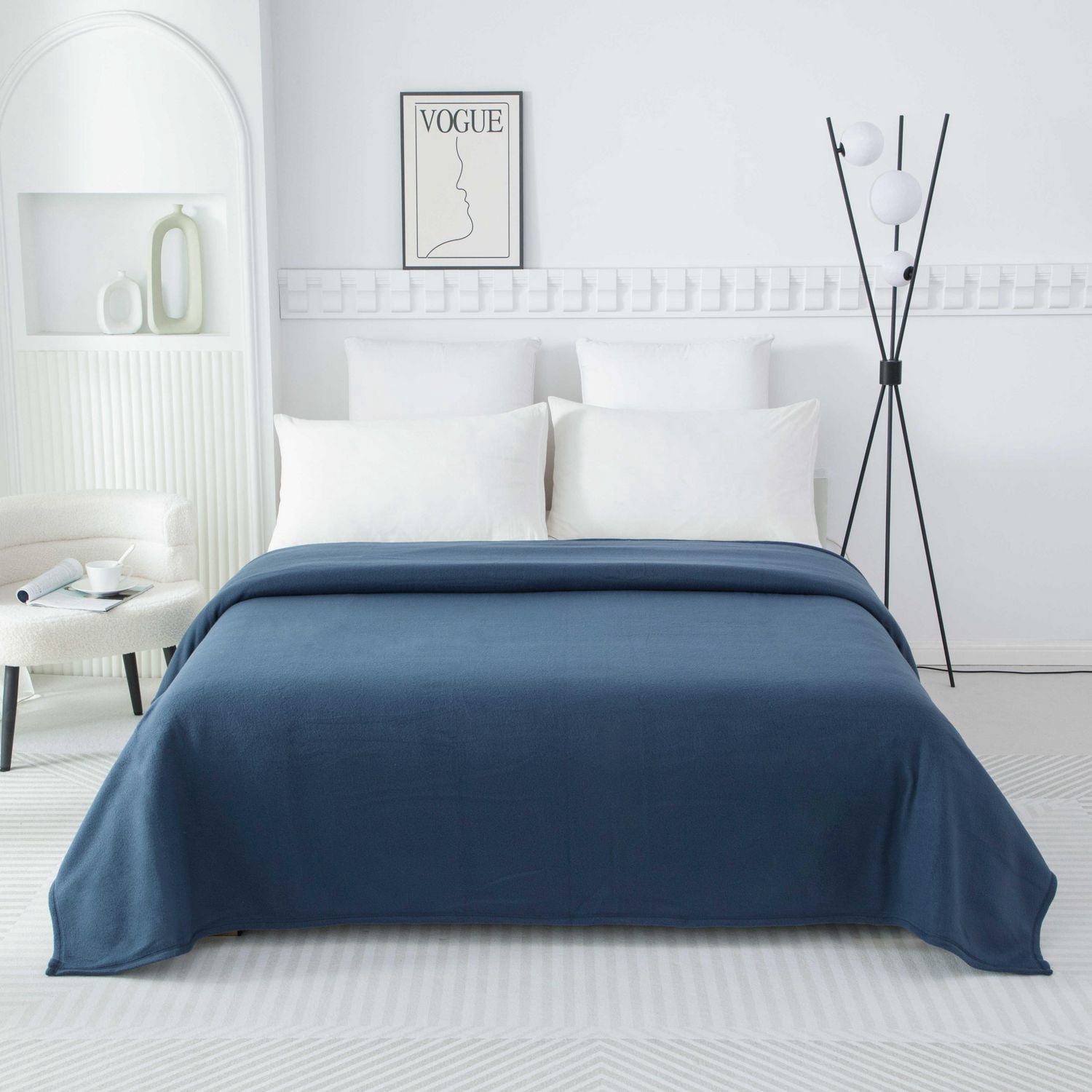 MAINSTAYS PL MS MF BLKT Bleu T