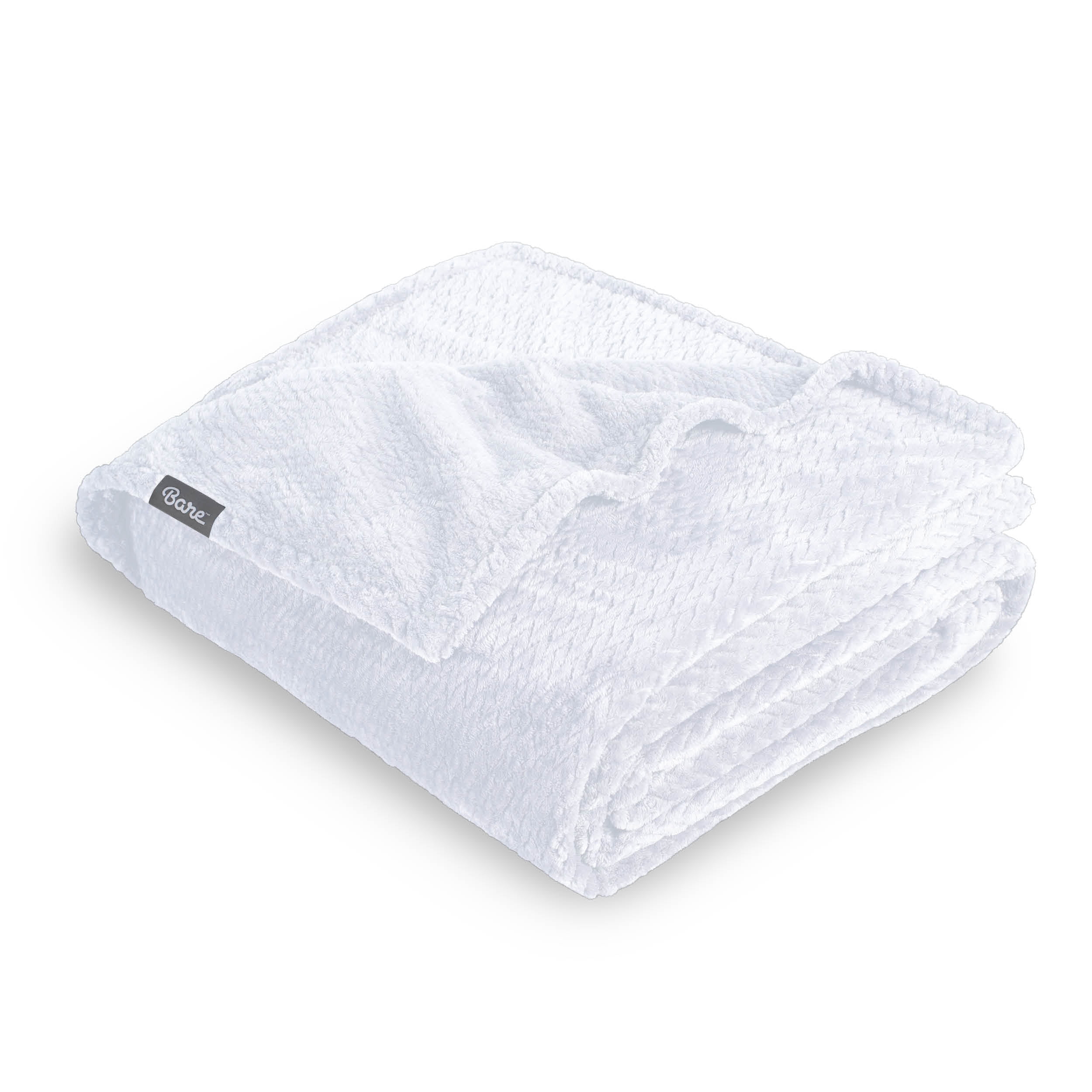 Bare Home Couverture Texturée en Molleton Microplush - 300 G/m2 - Micro-Polaire Duveteuse - Douce et Moelleuse - Lit Simple/simple TG, Oyster