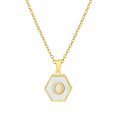 thumbnail image 1 of Colliers, Collier Lettre Coquille Mignonne pour Filles, Pendentifs Pièce pour Filles en Acier Inoxydable Colliers Initiale pour Femmes Bijoux Rond, 1 of 9
