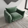 thumbnail image 1 of The Magic Home Canapé Sectionnel Modulaire en L en Chenille pour Plancher, Vert, 1 of 12