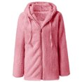 thumbnail image 2 of Innerwin Veste Unie pour Femmes Automne à Manches Longues avec Capuche Rose TG, 2 of 5