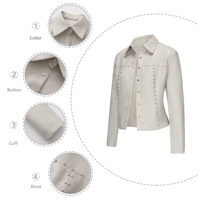 LOVZFMLL Vestes pour Femmes Couleur Unie Courte Mince Veste en Cuir à Manches Longues Veste Décontractée à Manches Longues Veste Décontractée à Capuche