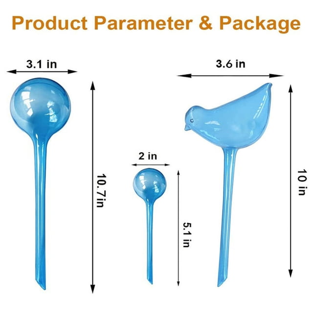 VONKY 5pcs/set Automatic Irrigation Device Plant Helper For Busy Individuals Plant Self Watering Globes PVC Easy To S green round 5Set