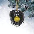 thumbnail image 2 of Personalized Acrylic Softball Glove Ornament, Custom Name Flat Design, Gift for Softball Players Lovers, 2 of 4