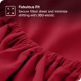thumbnail image 3 of Bare Home Lot de 2 Draps-Housses - Premium 1800 Collection - Ultra Doux - Poche Profonde - Simple TG, Rouge, 3 of 7