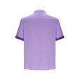 thumbnail image 4 of EGNMCR Chemise Décontractée pour Homme à Manches Courtes, Col à Revers, Couleurs Contrastantes, Blouse T-shirt à Col Rabattu, 4 of 5