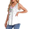 thumbnail image 3 of UPPADA Camisoles d'Été pour Femmes à Imprimé Floral, Col Ras du Cou, Sans Manches, Chemises Décontractées à Ourlet Fluide, Jolis T-Shirts, Chemises Coupe Ample, Hauts Confortables Multicolores, S, 3 of 7