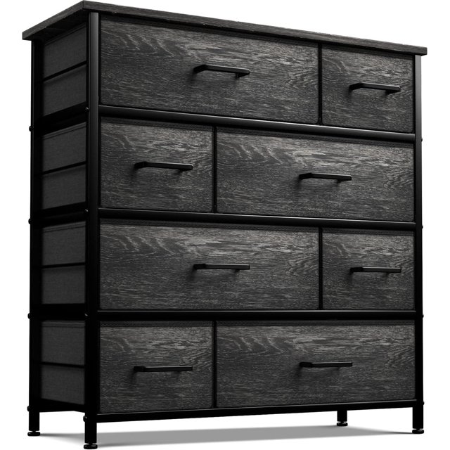 Commode avec 8 Tiroirs Meuble de Rangement & Tour de Coffre pour Chambre