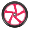 thumbnail image 1 of Replacement Red PU Wheel with Bearing for Kick Scooter Suitable for Various Scooters 100mm, 1 of 8