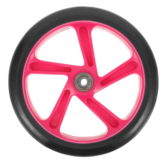 Replacement Red PU Wheel with Bearing for Kick Scooter Suitable for Various Scooters 100mm