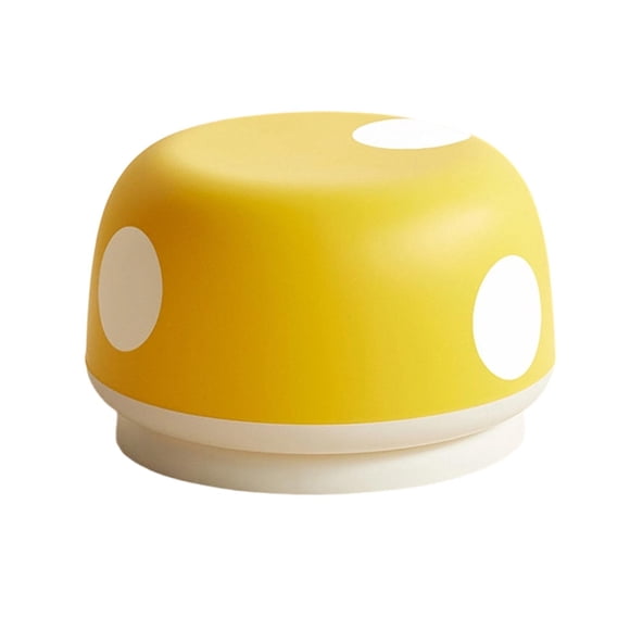 Luzkey Mushroom Footstool Ottoman Cartoon Stable Portable under Desk Footrest Shoes Changing for Bedroom Entryway Living Room Office yellow