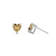 thumbnail image 2 of Boucles d'Oreilles Clous Pierre de Naissance Cœur, 2 of 4