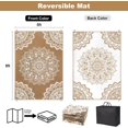 thumbnail image 3 of Findosom Tapis d'Extérieur Imperméable Boho 5'x8', Tapis de Paille en Plastique Pliable et Réversible, Grand Tapis de Patio pour Extérieur, Véhicule Récréatif, Patio, Arrière-Cour, Terrasse, Pique-Nique, Plage, Camping Marron, 3 of 6