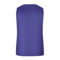 thumbnail image 4 of Mrat Camisoles Rembourrées pour Femmes, Rayées, Col Rond, Boutons, Élastiques, Camisoles de Course pour Femmes, P-306 Violet TG, 4 of 5