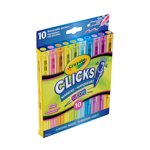 Crayola Clicks Retractable Markers - Neon, 10 Count