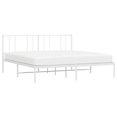 thumbnail image 3 of vidaXL Metal Bed Frame with Headboard White 183x213 cm, 3 of 5
