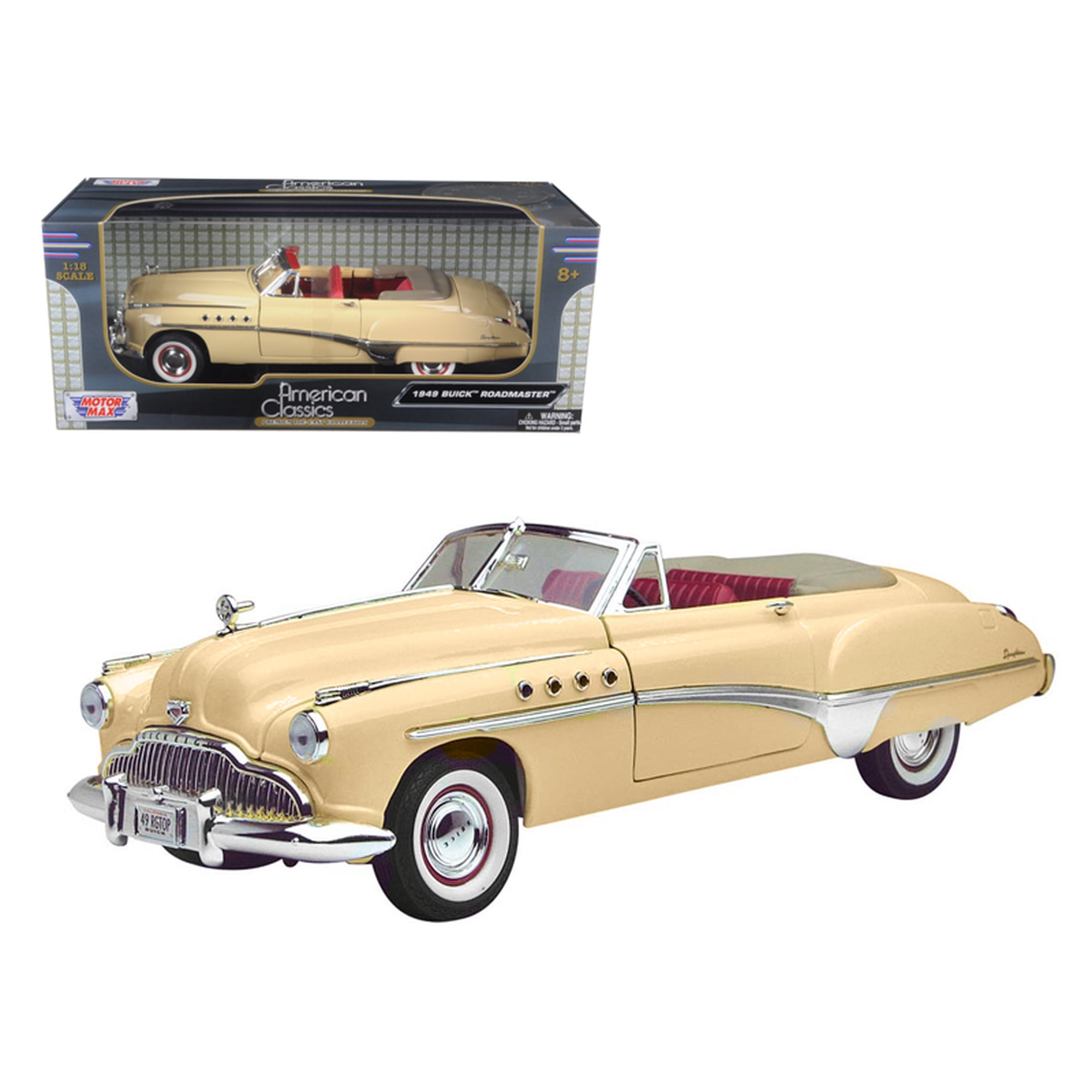 ミニカー 1949 Buick Roadmaster Motormax 73116cr 1949 Buick Roadmaster Cream 1/18 Diecast Model