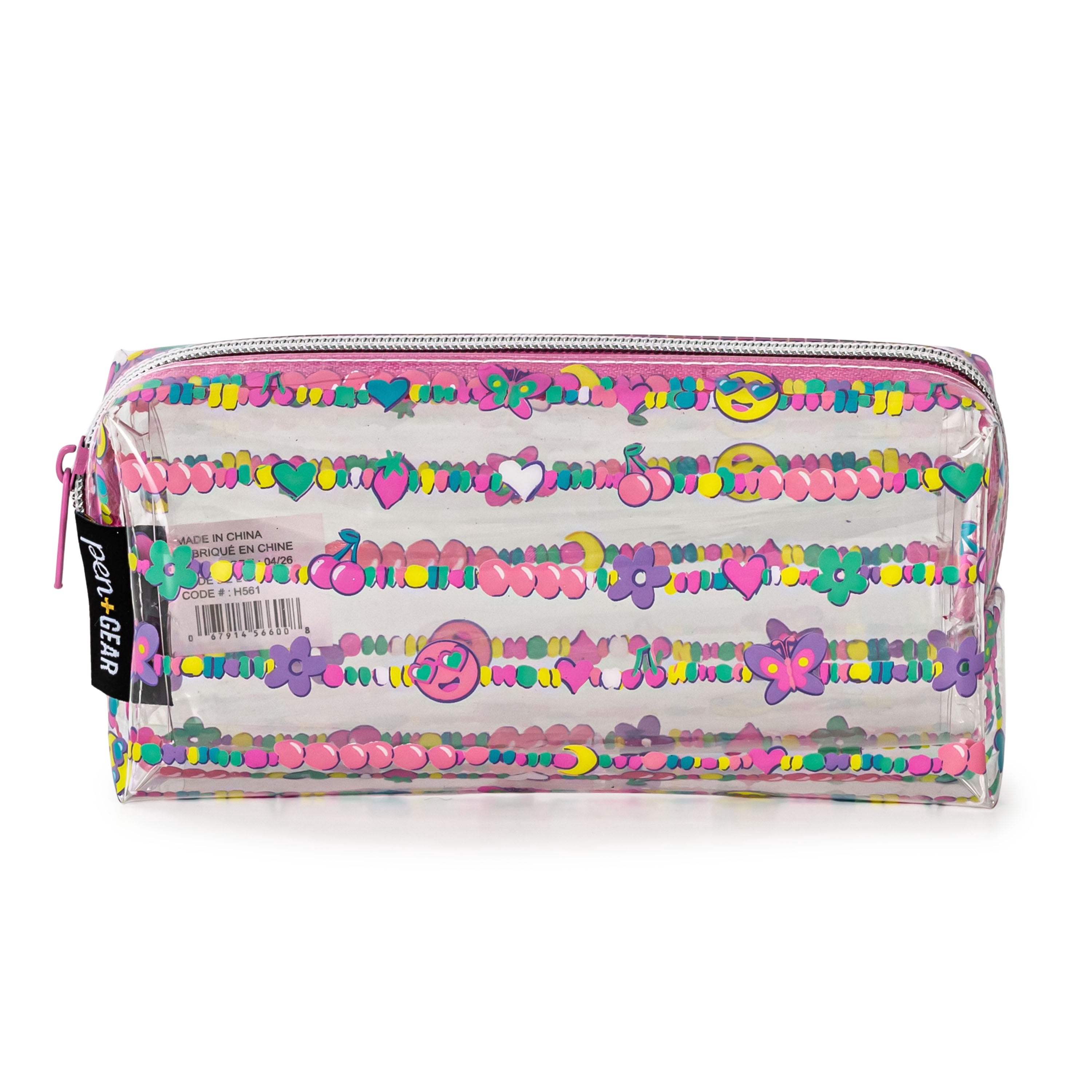 Pen+Gear Transparent Grand Étui à Crayons, Trousse à Crayons pour Enfants, Fournitures Scolaires pour la Rentrée