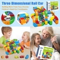 thumbnail image 3 of 2026 New klick Rail Electric Train Set, 159 PCS Electric Train Set Flexible Race Track with 1 Cars, Gravity-Defying 3D Stem Learning Toy, Click Rail Train Track Set (Style 1 (123PCS)), 3 of 7
