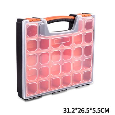Heavy Duty Rolling Tool Box with Foldable Comfort Handle And Removable Upper Storage Box And Storage Box for Closets, Garage Toolbo 312x265x55mm