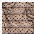 thumbnail image 4 of Soimoi Orange Rayon Fabric Crow Bird Printed Fabric 1 Yard 58 Inch Wide, 4 of 6
