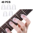 thumbnail image 1 of Silicone Guitar Finger Guards, Guitar Fingertips, Finger Protection Caps, Guitar Fingertip Protectors, Finger Guards for Ukulele, Finger Guards for Bass, 5 Sizes 40 pieces, 1 of 9