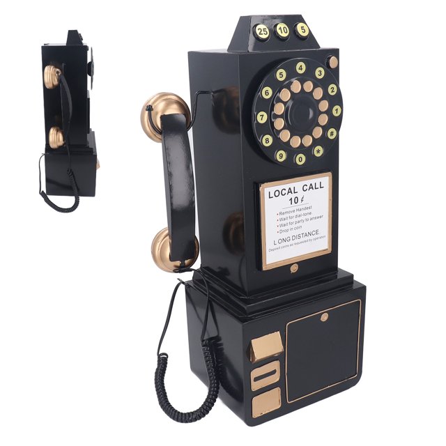 Vintage Telephone Model§dial Landline Phone Ornament§dial Landline Phone Model§wall Mounted Phone Decoration§vintage Phone Model§decorative Dial Landline Phone Toy Vintage
