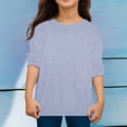 thumbnail image 2 of PMVFHDE T-Shirt à Manches Longues pour Enfants Garçons Filles Automne Printemps Col Rond Uni, Gris, 11-12 Ans, 2 of 4