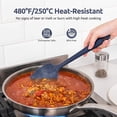 thumbnail image 3 of U-Taste 480°F High Heat Resistant Silicone Spatula Set of 4, BPA-Free Food Grade Kitchen Cooking Baking Mixing One Piece Seamless Flexible Rubber Scraper for Nonstick Cookware (Midnight Blue), 3 of 9