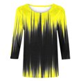thumbnail image 4 of Hauts pour Femmes Décontractés Imprimés à Col Rond T-Shirt à Manches 3/4 Haut Ample, Hauts à Manches 3/4 pour Femmes, Hauts Décontractés pour Femmes, T-Shirts pour Femmes, 4 of 5
