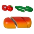 thumbnail image 5 of Tooky Toy Fun and Educational Wooden Cutting Vegetables Set, 5 of 5
