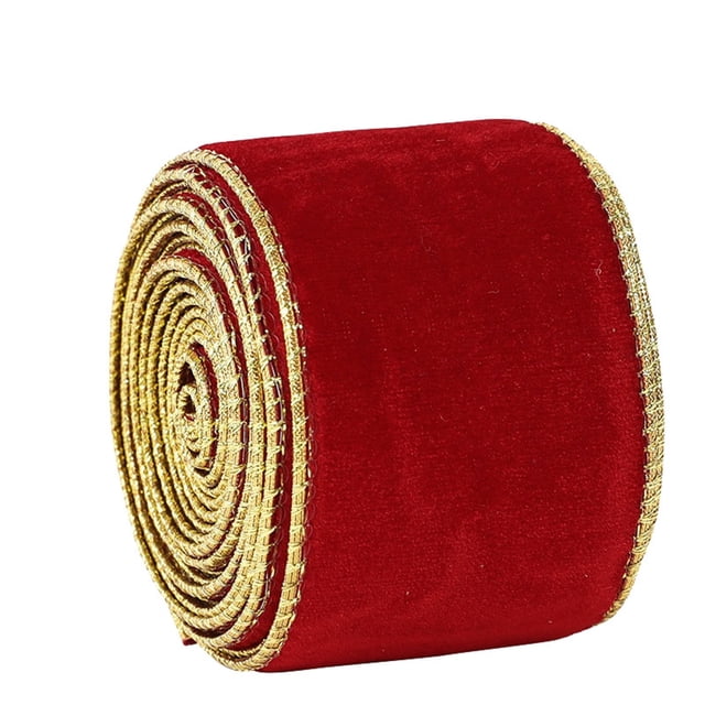 zanvin Home Decor Accents Velvet Wired Ribbon Velvet Ribbon for Gift Wrapping,2.5Inch