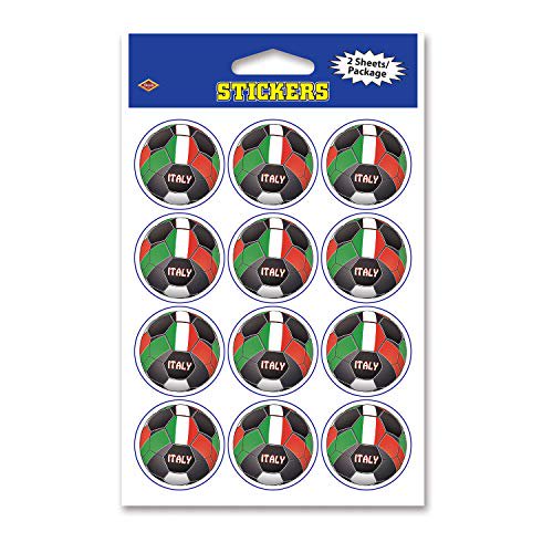 The Beistle Company Stickers - Italy (Pack of 12)